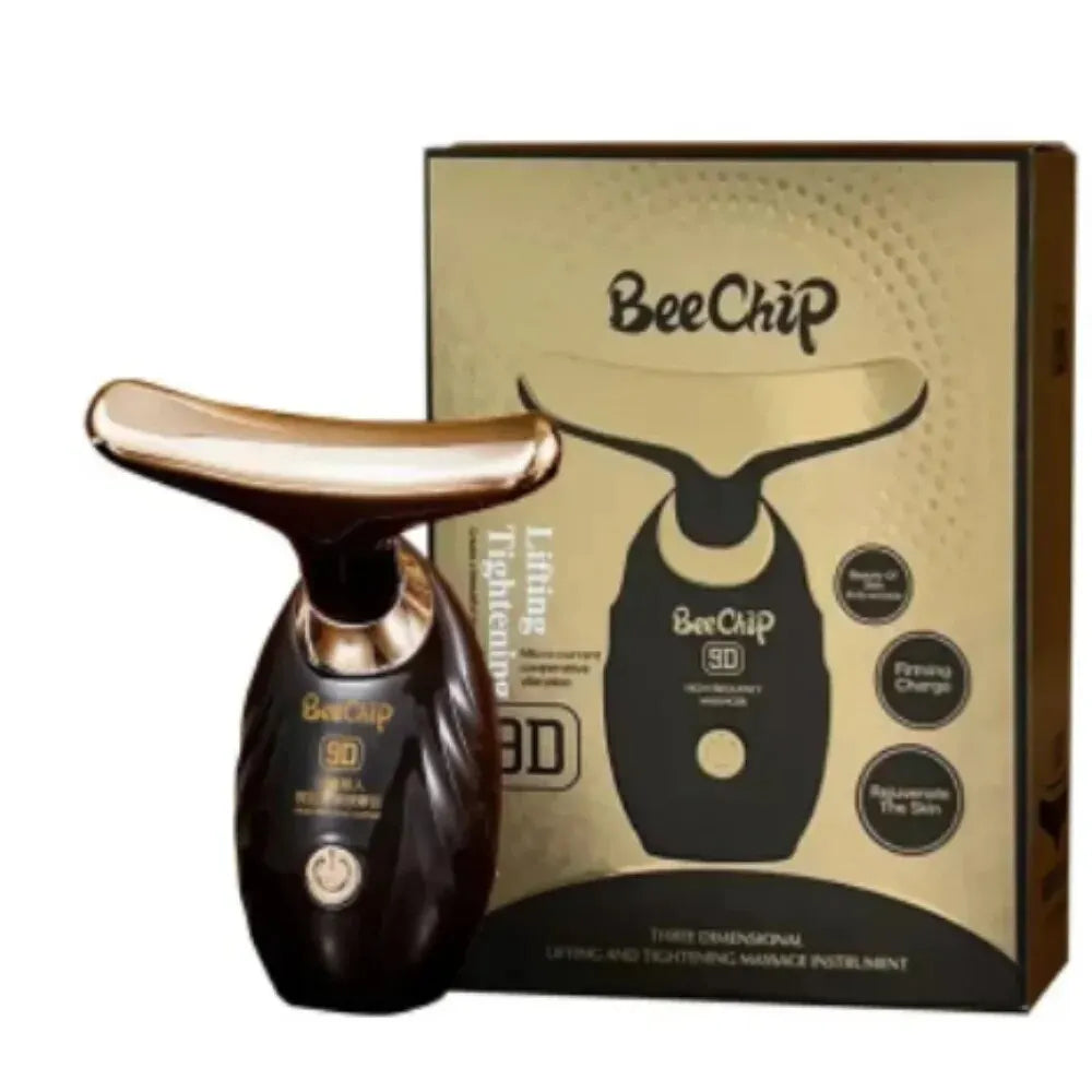 Electric Facial Beauty Massager - Black Gold